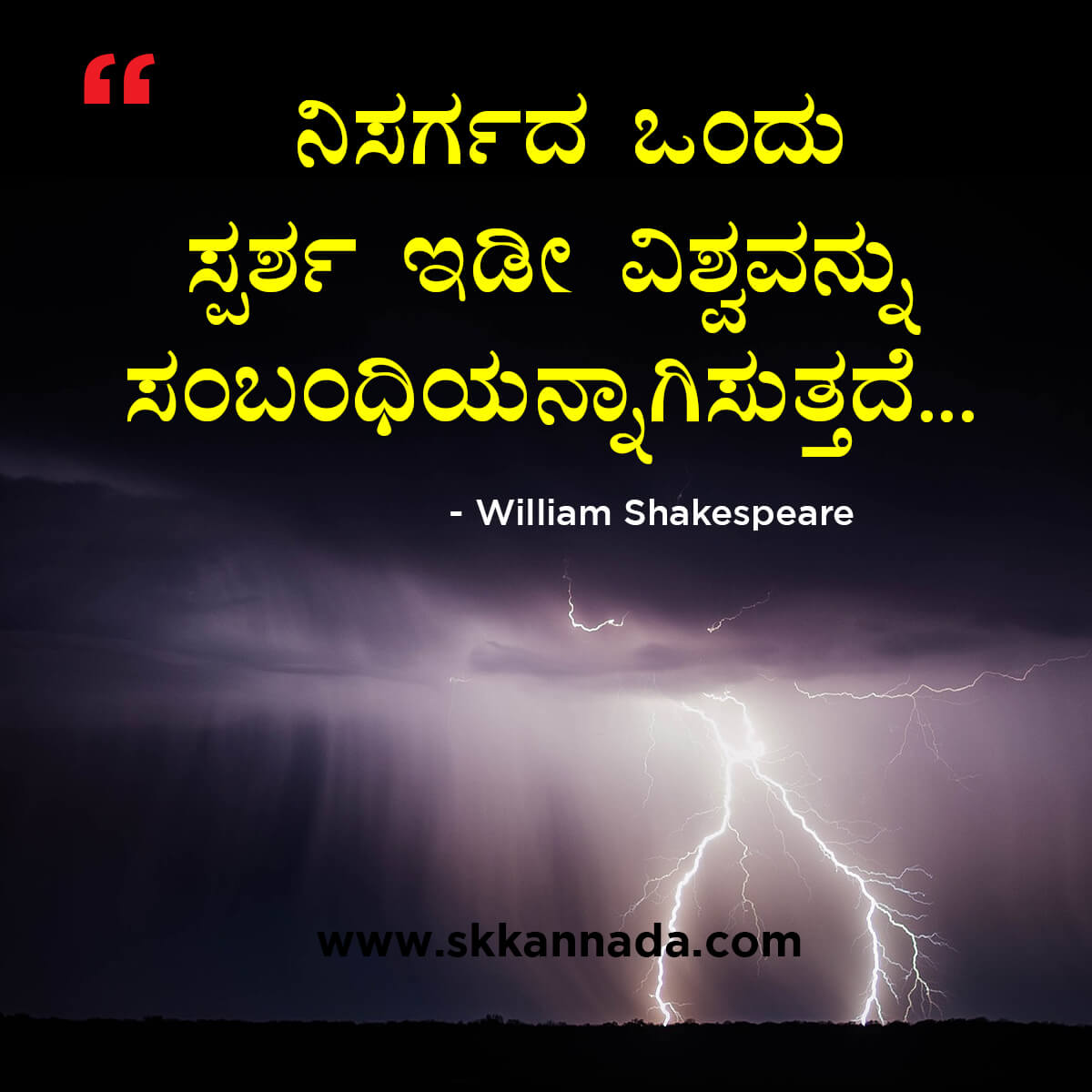 Best Quotes of William Shakespeare in Kannada