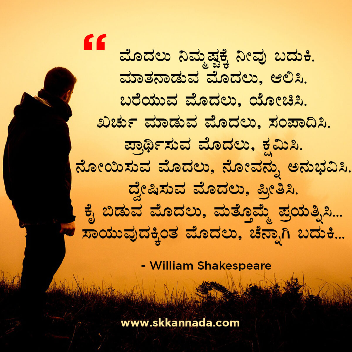 Best Quotes of William Shakespeare in Kannada