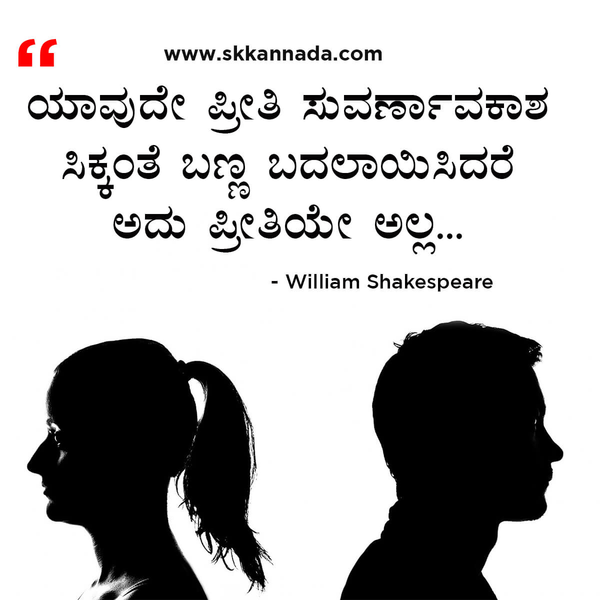 Best Quotes of William Shakespeare in Kannada