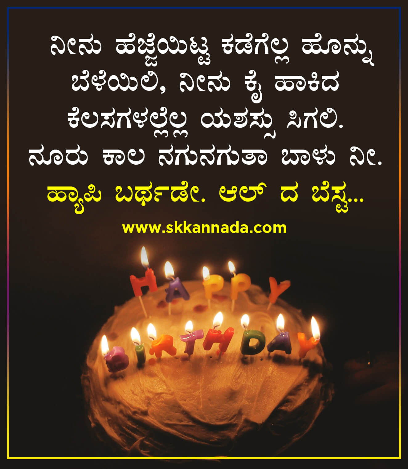 Happy Birthday Wishes in Kannada